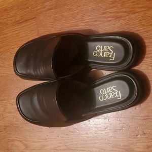 Franco Sarto Bocca Slides, Size 7.5, Black